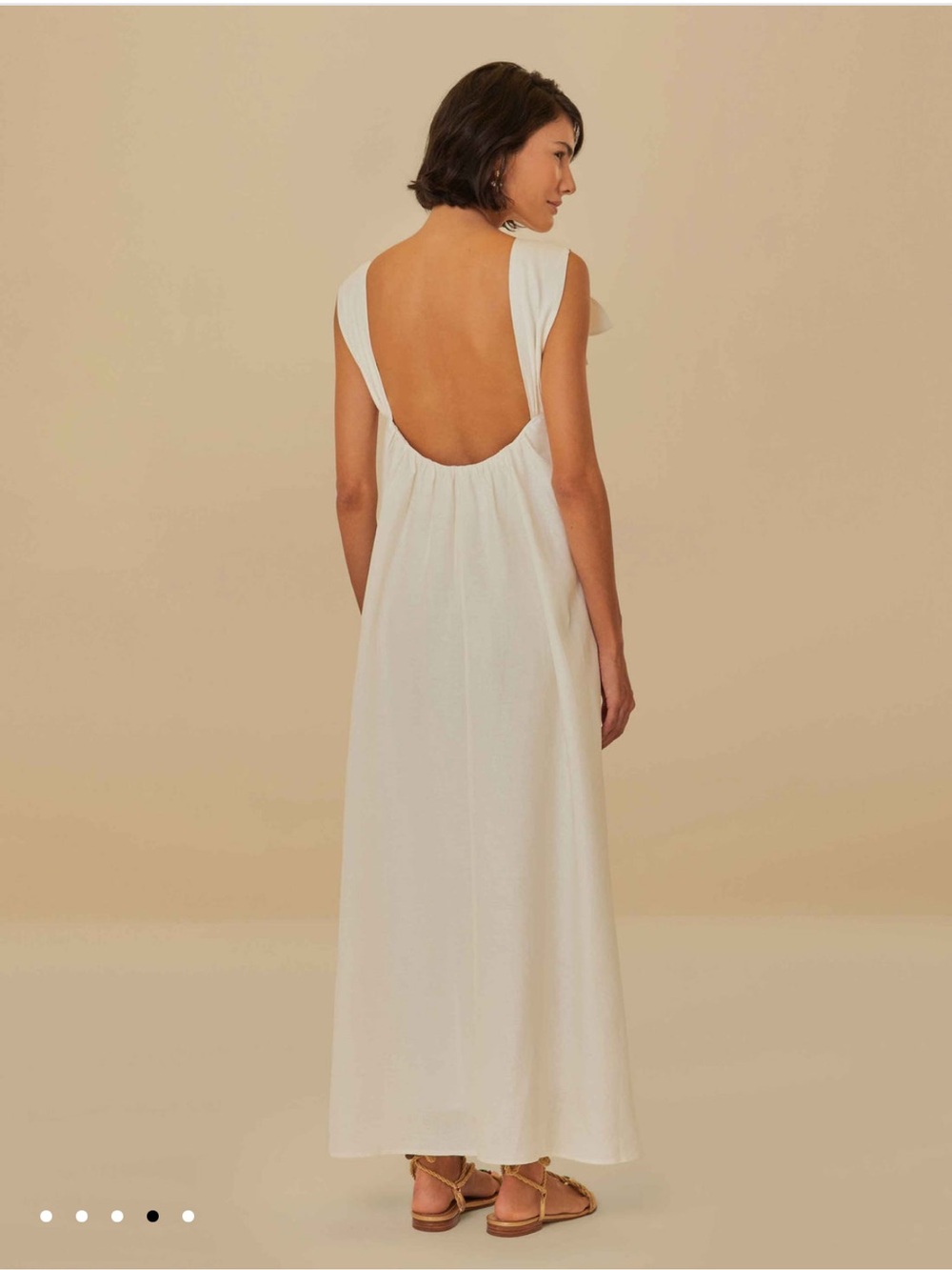 FARM Rio White Floral Details Midi Dress - Picture 2 of 9
